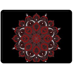 Ornate Mandala Fleece Blanket (large)  by Valentinaart