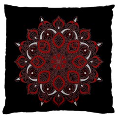 Ornate Mandala Large Cushion Case (one Side) by Valentinaart