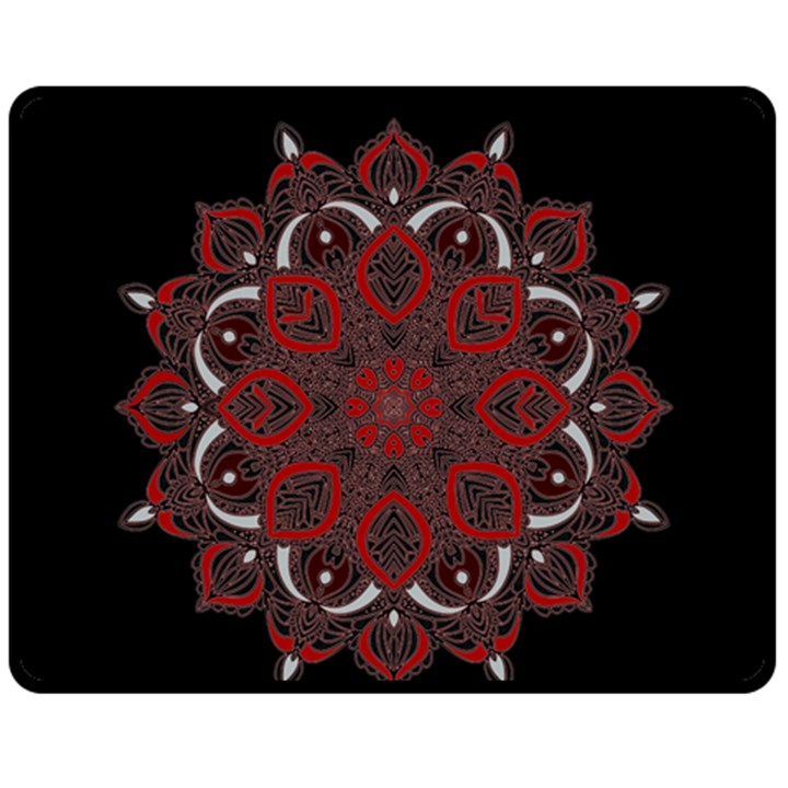 Ornate mandala Double Sided Fleece Blanket (Medium) 