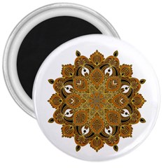 Ornate Mandala 3  Magnets by Valentinaart