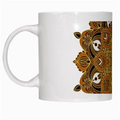 Ornate Mandala White Mugs by Valentinaart