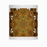 Ornate mandala White Mugs Center