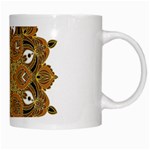 Ornate mandala White Mugs Right