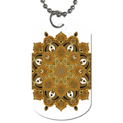 Ornate Mandala Dog Tag (one Side) by Valentinaart