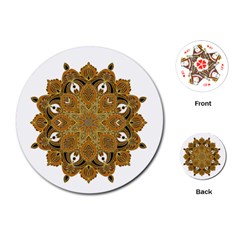 Ornate Mandala Playing Cards (round)  by Valentinaart