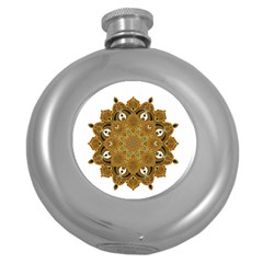 Ornate Mandala Round Hip Flask (5 Oz) by Valentinaart