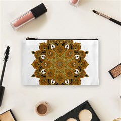 Ornate Mandala Cosmetic Bag (small)  by Valentinaart