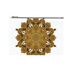 Ornate Mandala Cosmetic Bag (large)  by Valentinaart