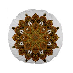 Ornate Mandala Standard 15  Premium Round Cushions by Valentinaart