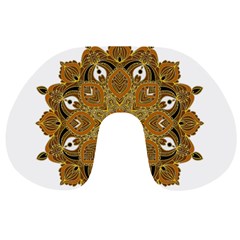 Ornate Mandala Travel Neck Pillows by Valentinaart