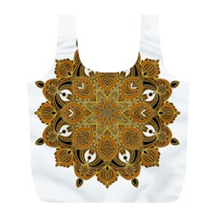 Ornate Mandala Full Print Recycle Bags (l)  by Valentinaart