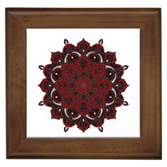 Ornate Mandala Framed Tiles by Valentinaart