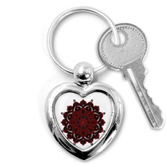 Ornate Mandala Key Chains (heart)  by Valentinaart