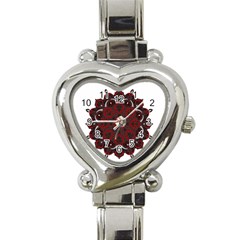 Ornate Mandala Heart Italian Charm Watch by Valentinaart