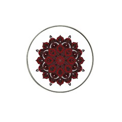 Ornate Mandala Hat Clip Ball Marker by Valentinaart