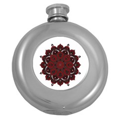 Ornate Mandala Round Hip Flask (5 Oz) by Valentinaart