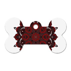 Ornate Mandala Dog Tag Bone (one Side) by Valentinaart