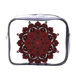 Ornate mandala Mini Toiletries Bags Front