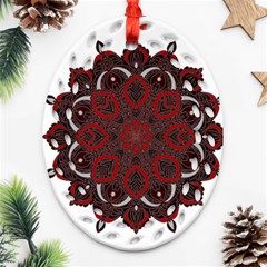 Ornate Mandala Oval Filigree Ornament (two Sides) by Valentinaart