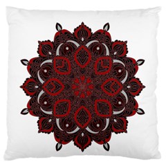 Ornate Mandala Large Cushion Case (one Side) by Valentinaart