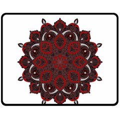 Ornate Mandala Double Sided Fleece Blanket (medium)  by Valentinaart