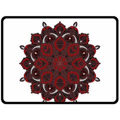 Ornate Mandala Double Sided Fleece Blanket (large)  by Valentinaart