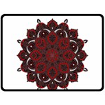 Ornate mandala Double Sided Fleece Blanket (Large)  80 x60  Blanket Front