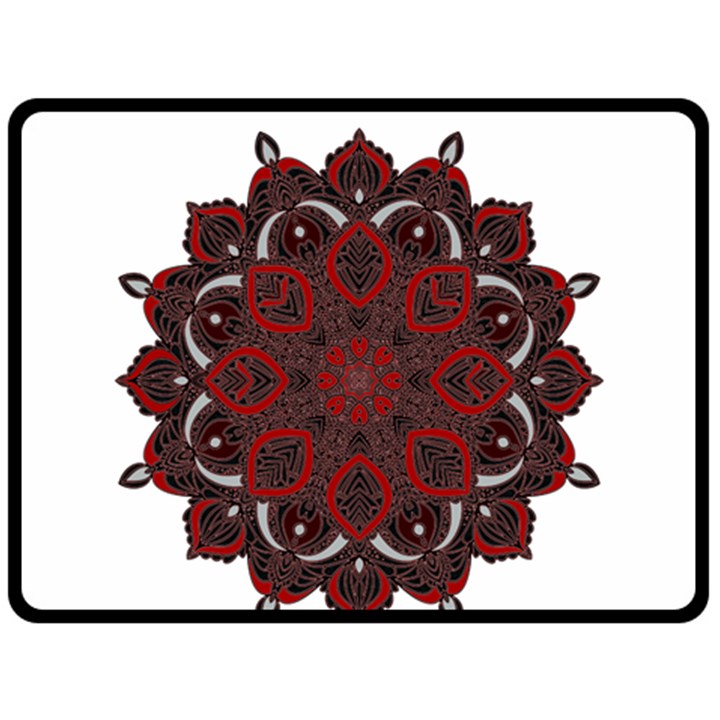 Ornate mandala Double Sided Fleece Blanket (Large) 