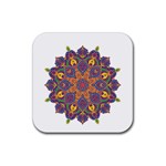 Ornate mandala Rubber Coaster (Square)  Front