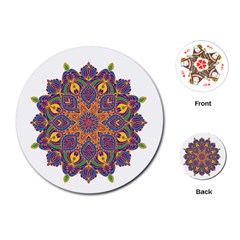 Ornate Mandala Playing Cards (round)  by Valentinaart