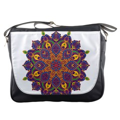 Ornate Mandala Messenger Bags by Valentinaart