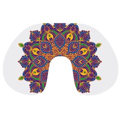 Ornate Mandala Travel Neck Pillows by Valentinaart