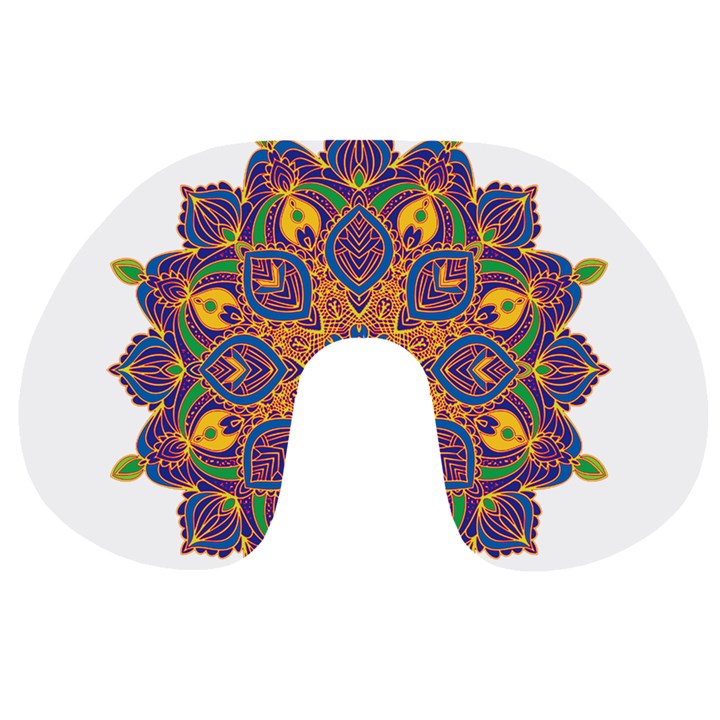 Ornate mandala Travel Neck Pillows