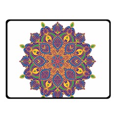 Ornate Mandala Double Sided Fleece Blanket (small)  by Valentinaart