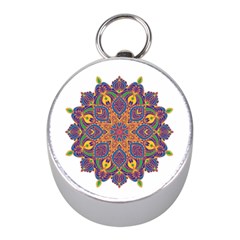 Ornate Mandala Mini Silver Compasses by Valentinaart