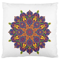 Ornate Mandala Large Flano Cushion Case (one Side) by Valentinaart