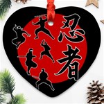 Ninja Ornament (Heart) Front