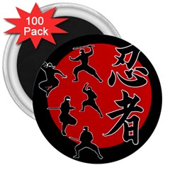 Ninja 3  Magnets (100 Pack) by Valentinaart