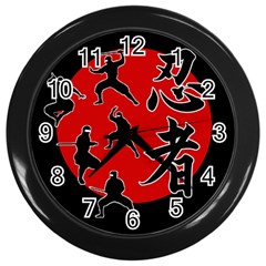 Ninja Wall Clocks (black) by Valentinaart