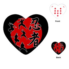 Ninja Playing Cards (heart)  by Valentinaart