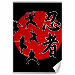 Ninja Canvas 24  X 36  by Valentinaart