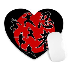 Ninja Heart Mousepads by Valentinaart