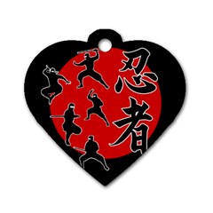 Ninja Dog Tag Heart (two Sides) by Valentinaart