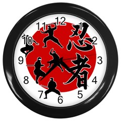 Ninja Wall Clocks (black) by Valentinaart