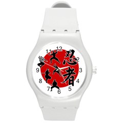 Ninja Round Plastic Sport Watch (m) by Valentinaart