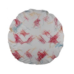 Doodles                Standard 15  Premium Flano Round Cushion by LalyLauraFLM