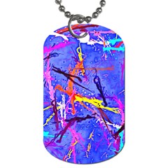 Paint Splashes                       Dog Tag (one Side) by LalyLauraFLM