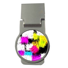 Colorful Blurry Paint Strokes                         Money Clip (round) by LalyLauraFLM