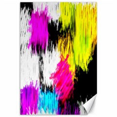 Colorful Blurry Paint Strokes                         Canvas 12  X 18  by LalyLauraFLM