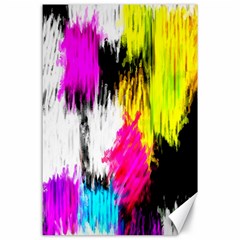 Colorful Blurry Paint Strokes                         Canvas 24  X 36  by LalyLauraFLM